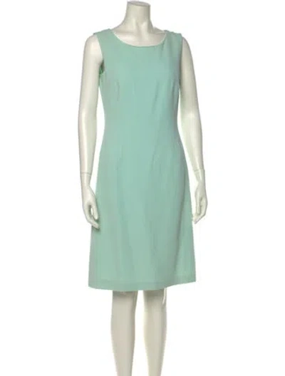 Pre-owned Escada Wool Knee-length Dress In Green