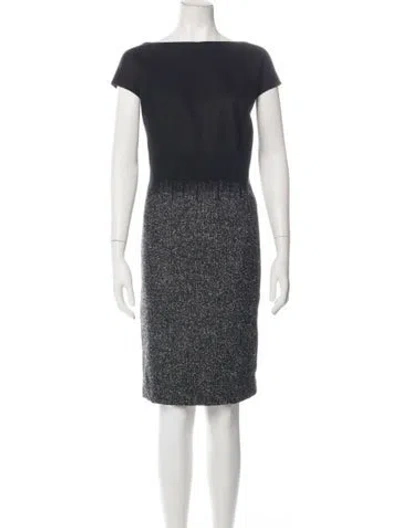 Pre-owned Escada Wool Knee-length Dress In Grey