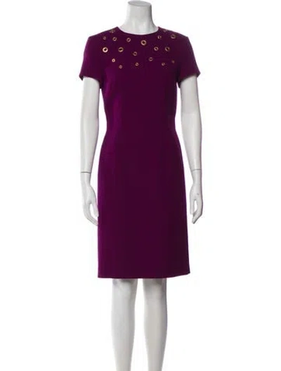 Pre-owned Escada Wool Knee-length Dress In Purple