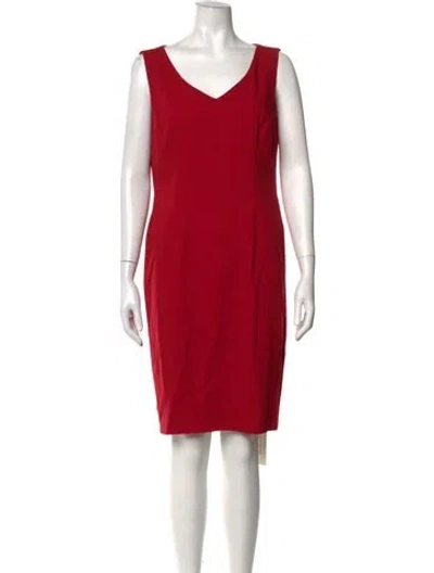 Pre-owned Escada Wool Knee-length Dress In Red