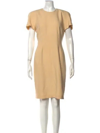 Pre-owned Escada Wool Knee-length Dress In Yellow