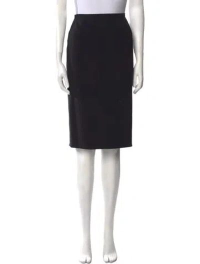 Pre-owned Escada Wool Knee-length Skirt In Black