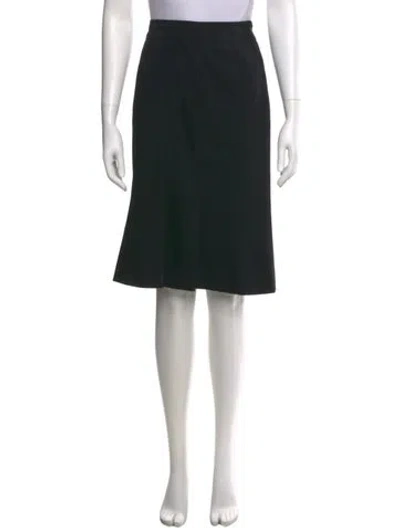 Pre-owned Escada Wool Knee-length Skirt In Black