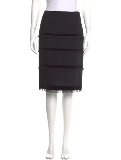 Pre-owned Escada Wool Knee-length Skirt In Black