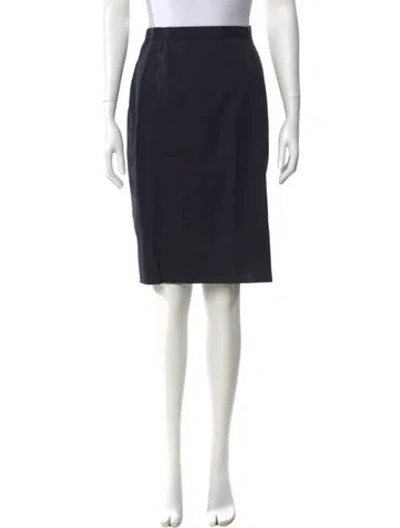 Pre-owned Escada Wool Knee-length Skirt In Black