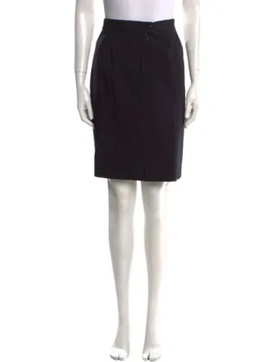 Pre-owned Escada Wool Knee-length Skirt In Black