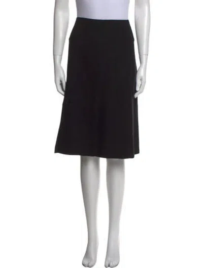 Pre-owned Escada Wool Knee-length Skirt In Black