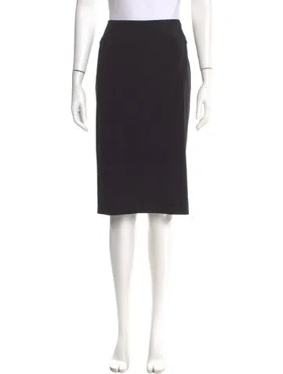 Pre-owned Escada Wool Knee-length Skirt In Black