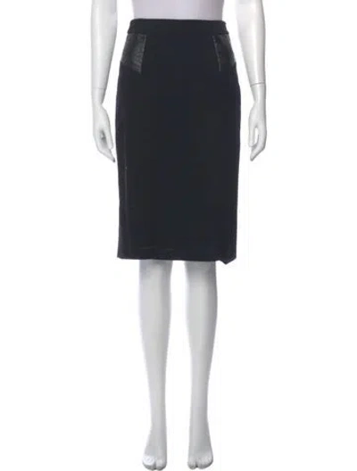 Pre-owned Escada Wool Knee-length Skirt In Black