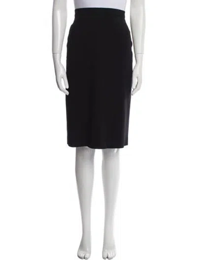Pre-owned Escada Wool Knee-length Skirt In Black