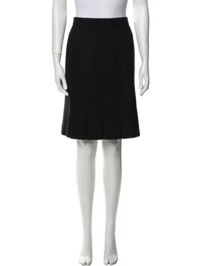 Pre-owned Escada Wool Knee-length Skirt In Black