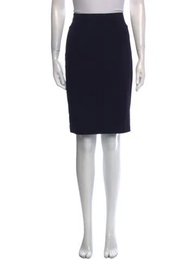 Pre-owned Escada Wool Knee-length Skirt In Black