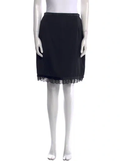 Pre-owned Escada Wool Knee-length Skirt In Black