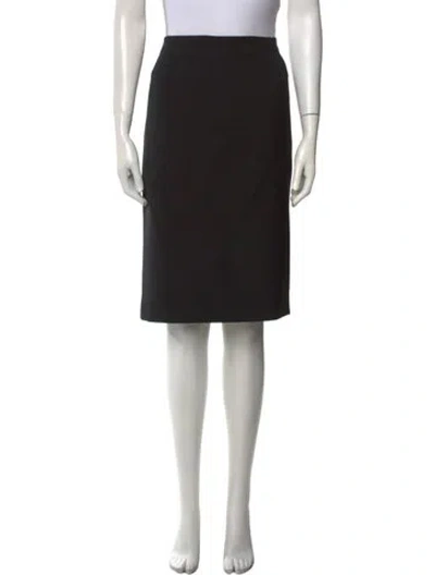 Pre-owned Escada Wool Knee-length Skirt In Black