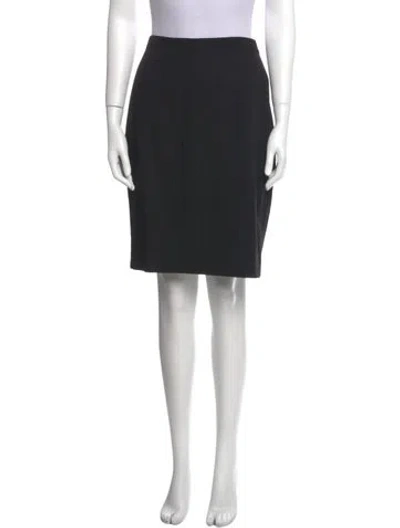 Pre-owned Escada Wool Knee-length Skirt In Black