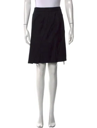 Pre-owned Escada Wool Knee-length Skirt In Black