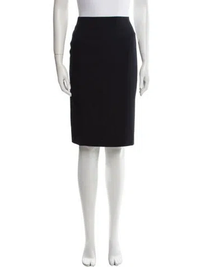 Pre-owned Escada Wool Knee-length Skirt In Black