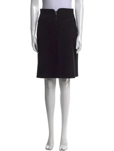 Pre-owned Escada Wool Knee-length Skirt In Black