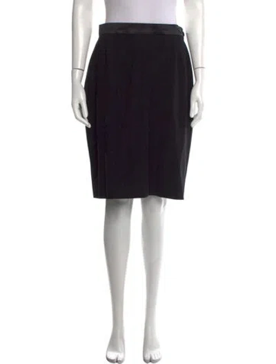 Pre-owned Escada Wool Knee-length Skirt In Black
