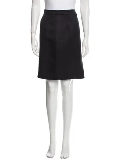 Pre-owned Escada Wool Knee-length Skirt In Black