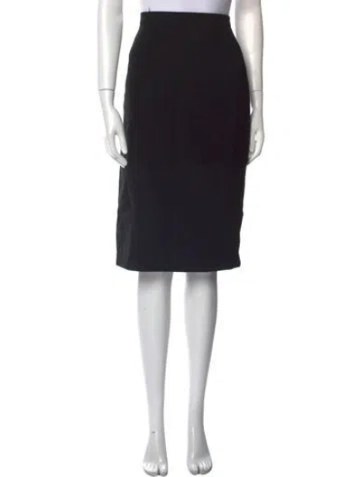 Pre-owned Escada Wool Knee-length Skirt In Black