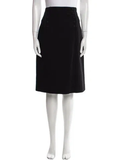 Pre-owned Escada Wool Knee-length Skirt In Black