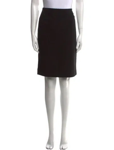 Pre-owned Escada Wool Knee-length Skirt In Black