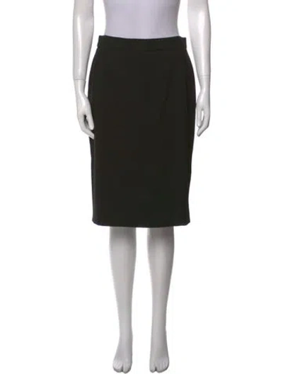 Pre-owned Escada Wool Knee-length Skirt In Black