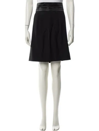 Pre-owned Escada Wool Knee-length Skirt In Black