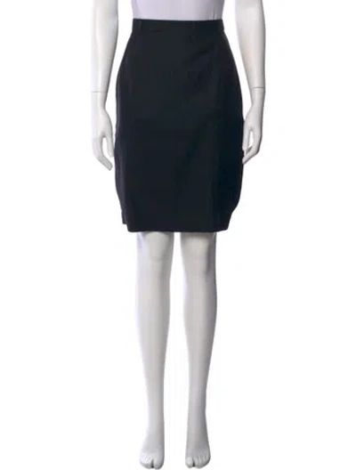 Pre-owned Escada Wool Knee-length Skirt In Black