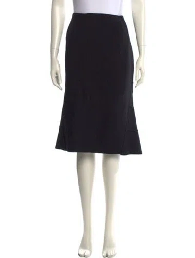 Pre-owned Escada Wool Knee-length Skirt In Black