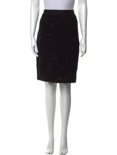 Pre-owned Escada Wool Knee-length Skirt In Black