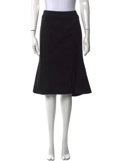 Pre-owned Escada Wool Knee-length Skirt In Black