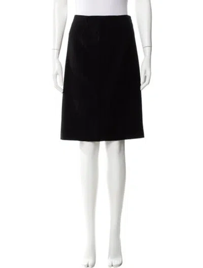 Pre-owned Escada Wool Knee-length Skirt In Black