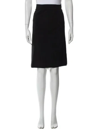 Pre-owned Escada Wool Knee-length Skirt In Black