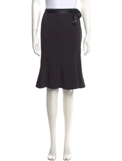 Pre-owned Escada Wool Knee-length Skirt In Black