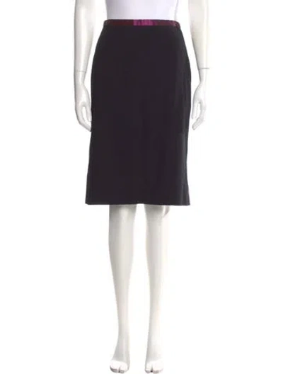 Pre-owned Escada Wool Knee-length Skirt In Black