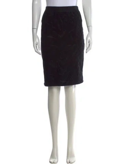 Pre-owned Escada Wool Knee-length Skirt In Black