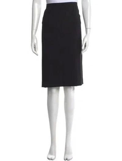 Pre-owned Escada Wool Knee-length Skirt In Black