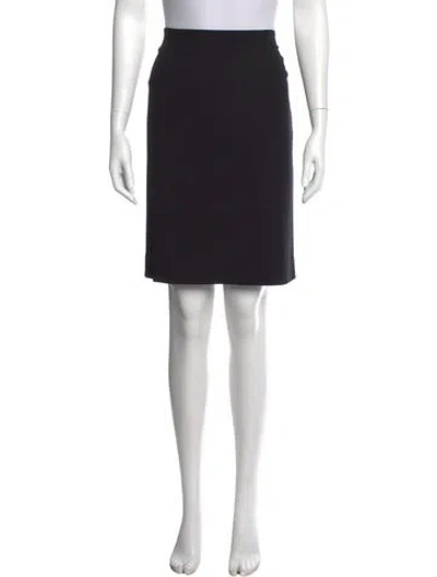 Pre-owned Escada Wool Knee-length Skirt In Black
