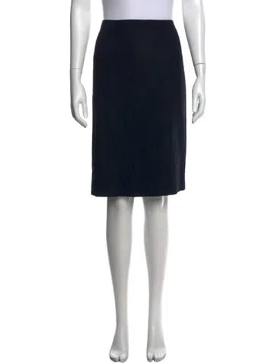 Pre-owned Escada Wool Knee-length Skirt In Black