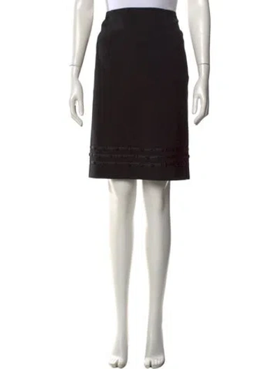 Pre-owned Escada Wool Knee-length Skirt In Black
