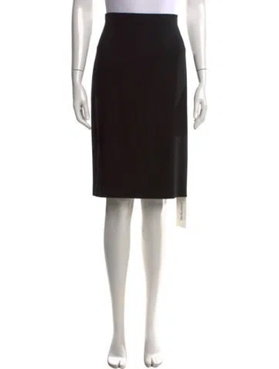 Pre-owned Escada Wool Knee-length Skirt In Black