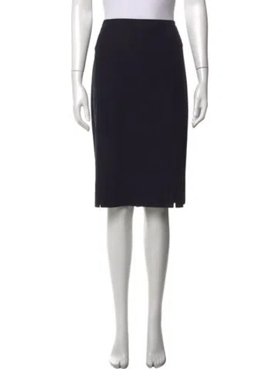 Pre-owned Escada Wool Knee-length Skirt In Black