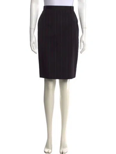 Pre-owned Escada Wool Knee-length Skirt In Black
