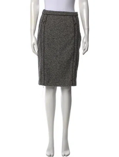 Pre-owned Escada Wool Knee-length Skirt In Black