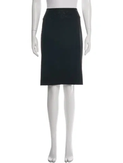Pre-owned Escada Wool Knee-length Skirt In Black