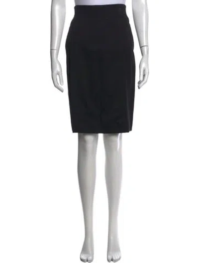 Pre-owned Escada Wool Knee-length Skirt In Black
