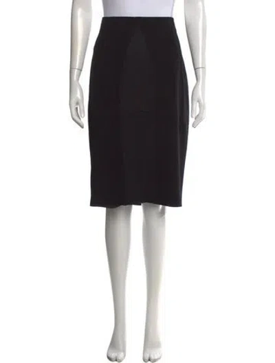 Pre-owned Escada Wool Knee-length Skirt In Black