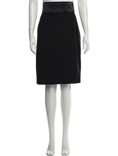 Pre-owned Escada Wool Knee-length Skirt In Black